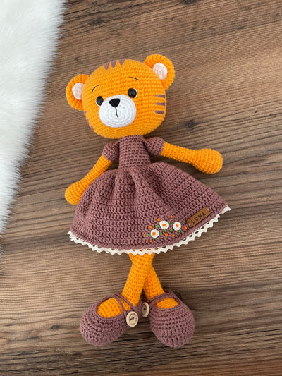 Crochet Amigurumi Dressed Tiger Toy