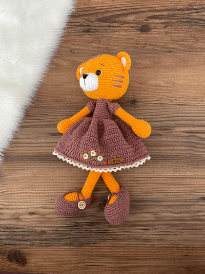 Crochet Amigurumi Dressed Tiger Toy