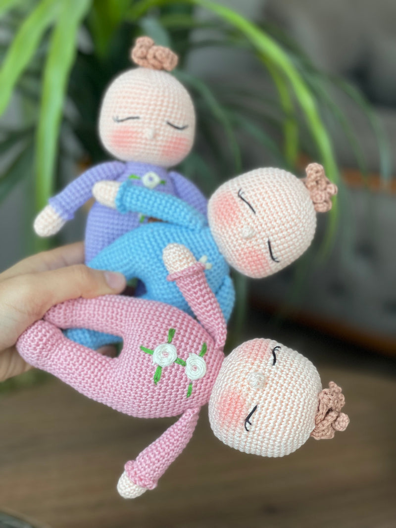 Crochet Baby Doll In The Basket | Amigurumi Baby Doll In The Basket Toy