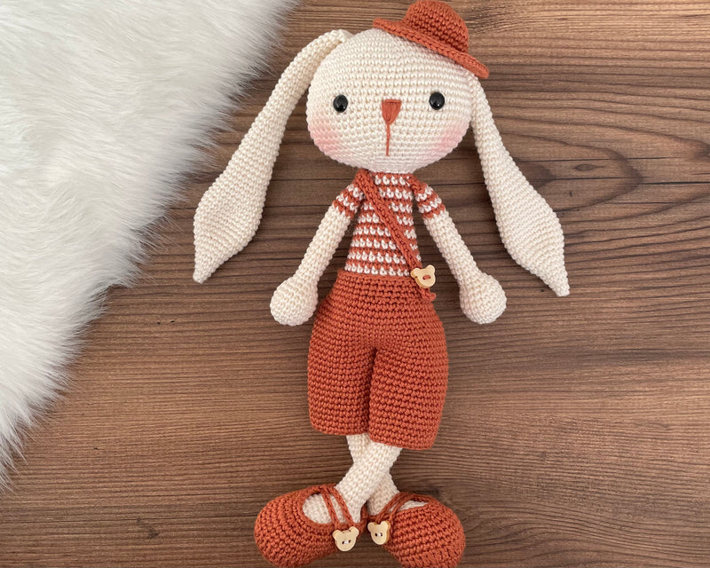 Crochet Amigurumi Overall Bunny Rabbit Toy