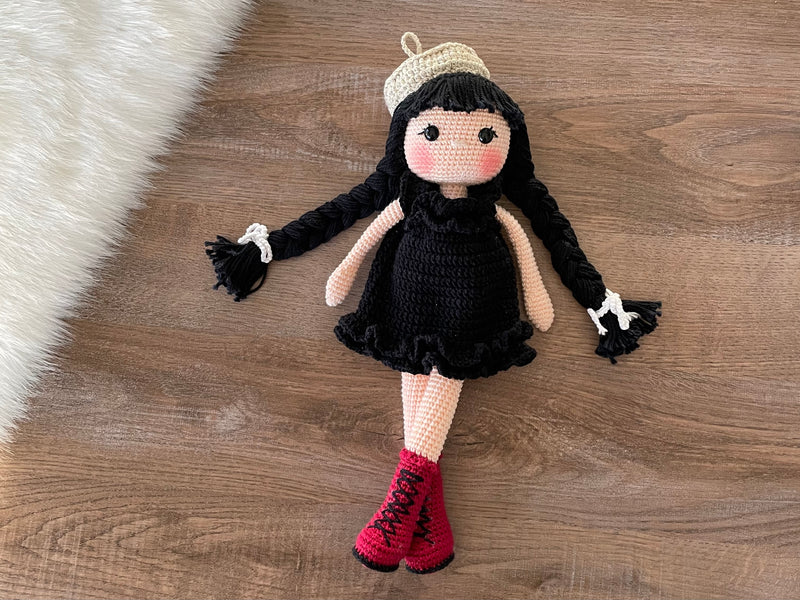 Crochet Black Girl Doll | Amigurumi Black Girl Toy