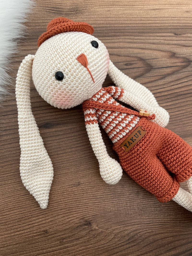 Crochet Amigurumi Overall Bunny Rabbit Toy