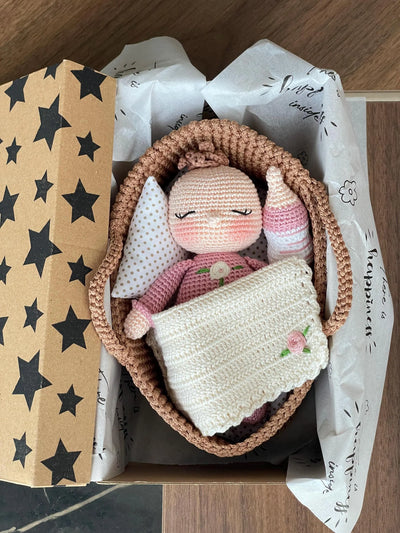 Crochet Baby Doll In The Basket | Amigurumi Baby Doll In The Basket Toy