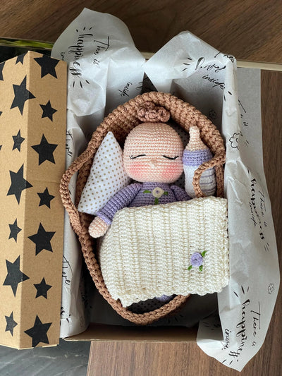 Crochet Baby Doll In The Basket | Amigurumi Baby Doll In The Basket Toy